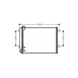 Kondenzátor klimatizácie AVA QUALITY COOLING VNA5225D