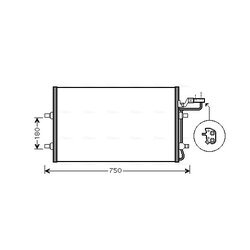 Kondenzátor klimatizácie AVA QUALITY COOLING VO5149