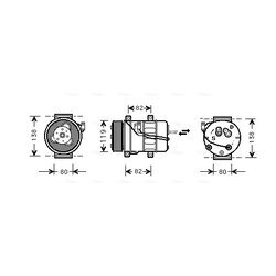 Kompresor klimatizácie AVA QUALITY COOLING VOAK054