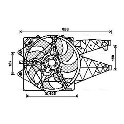 Ventilátor chladenia motora AVA QUALITY COOLING AL7514