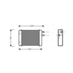 Výmenník tepla vnútorného kúrenia AVA QUALITY COOLING AU6083