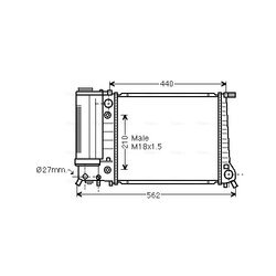 Chladič motora AVA QUALITY COOLING BW2082