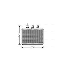 Výmenník tepla vnútorného kúrenia AVA QUALITY COOLING BWA6271