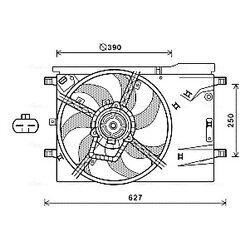 Ventilátor chladenia motora AVA QUALITY COOLING CN7551