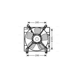 Ventilátor chladenia motora AVA QUALITY COOLING DW7509