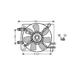 Ventilátor chladenia motora AVA QUALITY COOLING DW7517