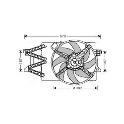 Ventilátor chladenia motora AVA QUALITY COOLING FD7514