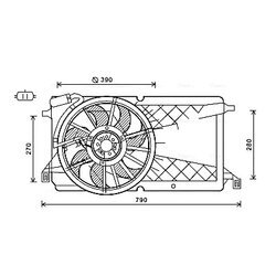 Ventilátor chladenia motora AVA QUALITY COOLING FD7566