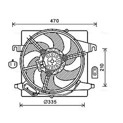 Ventilátor chladenia motora AVA QUALITY COOLING FD7567