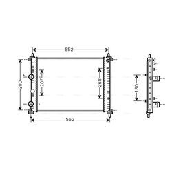 Chladič motora AVA QUALITY COOLING FT2317