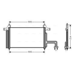 Kondenzátor klimatizácie AVA QUALITY COOLING FT5253D