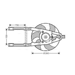 Ventilátor chladenia motora AVA QUALITY COOLING FT7107