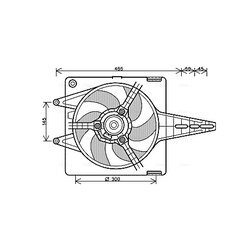 Ventilátor chladenia motora AVA QUALITY COOLING FT7547