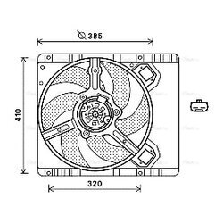 Ventilátor chladenia motora AVA QUALITY COOLING FT7577