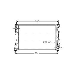 Chladič motora AVA QUALITY COOLING FTA2359