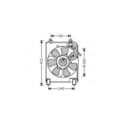 Ventilátor chladenia motora AVA QUALITY COOLING HD7526