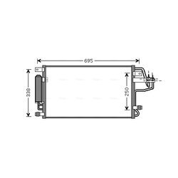 Kondenzátor klimatizácie AVA QUALITY COOLING HY5156D