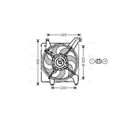 Ventilátor chladenia motora AVA QUALITY COOLING HY7507