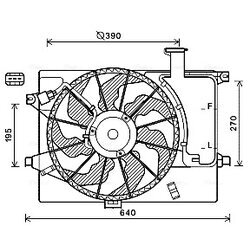 Ventilátor chladenia motora AVA QUALITY COOLING HY7567