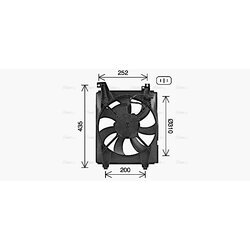 Ventilátor chladenia motora AVA QUALITY COOLING HY7580