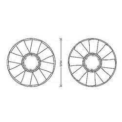 Ventilátor chladenia motora AVA QUALITY COOLING IVB123