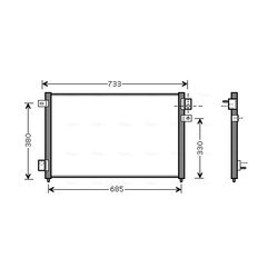 Kondenzátor klimatizácie AVA QUALITY COOLING JR5036