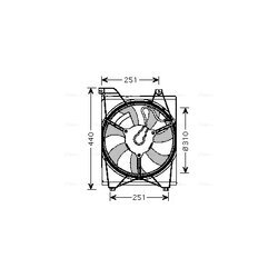 Ventilátor chladenia motora AVA QUALITY COOLING KA7516