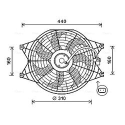 Ventilátor chladenia motora AVA QUALITY COOLING KA7537