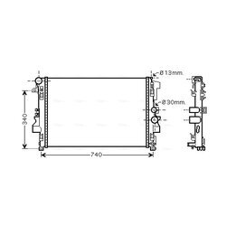 Chladič motora AVA QUALITY COOLING MSA2356