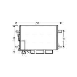 Kondenzátor klimatizácie AVA QUALITY COOLING MSA5307D