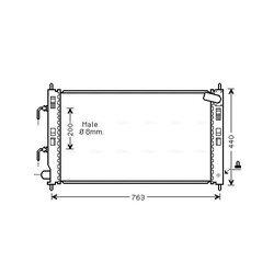 Chladič motora AVA QUALITY COOLING MT2240