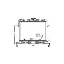 Chladič motora AVA QUALITY COOLING OL2085