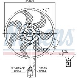 Ventilátor chladenia motora AVA QUALITY COOLING OL7524 - obr. 1