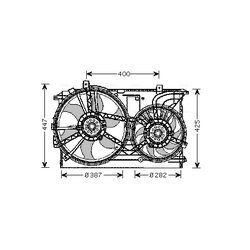 Ventilátor chladenia motora AVA QUALITY COOLING OL7533