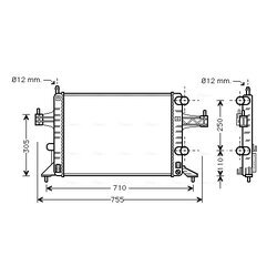 Chladič motora AVA QUALITY COOLING OLA2303