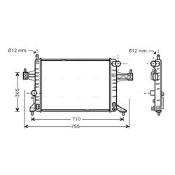 Chladič motora AVA QUALITY COOLING OLA2306