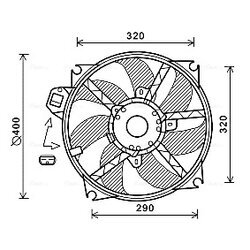 Ventilátor chladenia motora AVA QUALITY COOLING RT7563