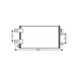 Kondenzátor klimatizácie AVA QUALITY COOLING RTA5443