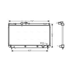Chladič motora AVA QUALITY COOLING TO2321