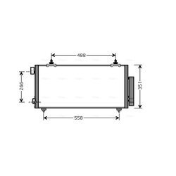 Kondenzátor klimatizácie AVA QUALITY COOLING TO5381D