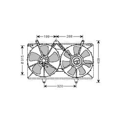 Ventilátor chladenia motora AVA QUALITY COOLING TO7521