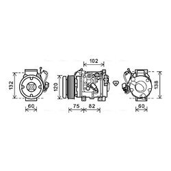 Kompresor klimatizácie AVA QUALITY COOLING TOK664
