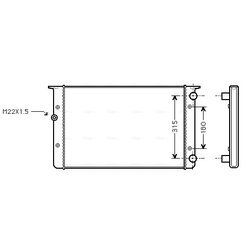 Chladič motora AVA QUALITY COOLING VNA2105