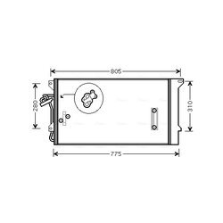 Kondenzátor klimatizácie AVA QUALITY COOLING VNA5244D