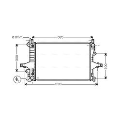 Chladič motora AVA QUALITY COOLING VO2115