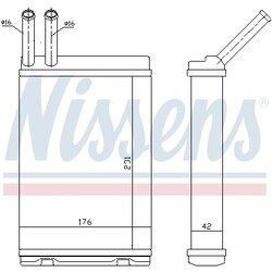 Výmenník tepla vnútorného kúrenia AVA QUALITY COOLING VO6096 - obr. 1