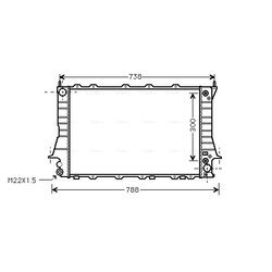 Chladič motora AVA QUALITY COOLING AIA2084