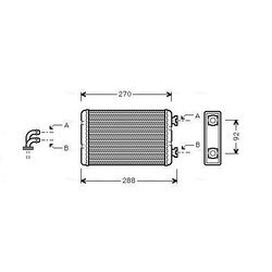 Výmenník tepla vnútorného kúrenia AVA QUALITY COOLING BW6173