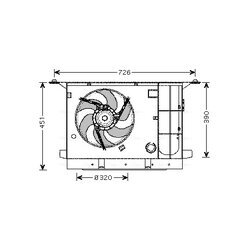 Ventilátor chladenia motora AVA QUALITY COOLING CN7537