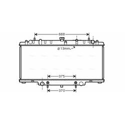 Chladič motora AVA QUALITY COOLING DN2264